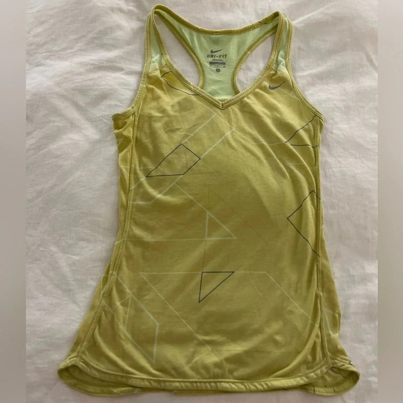 Nike Dri-Fit V-Neck Racerback Sleeveless Athletic Tank - Size S - Picture 1 of 4